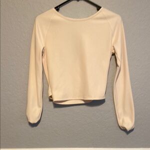 Chic Cream Long Sleeve Women's Blouse